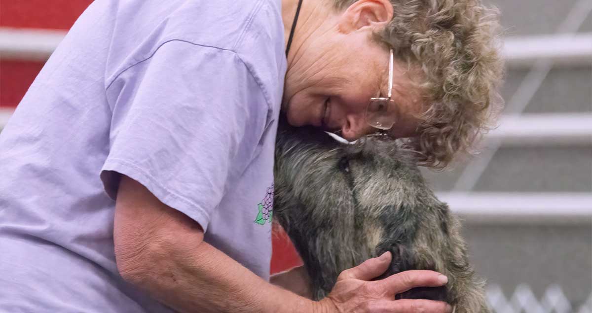 Frances with Dog