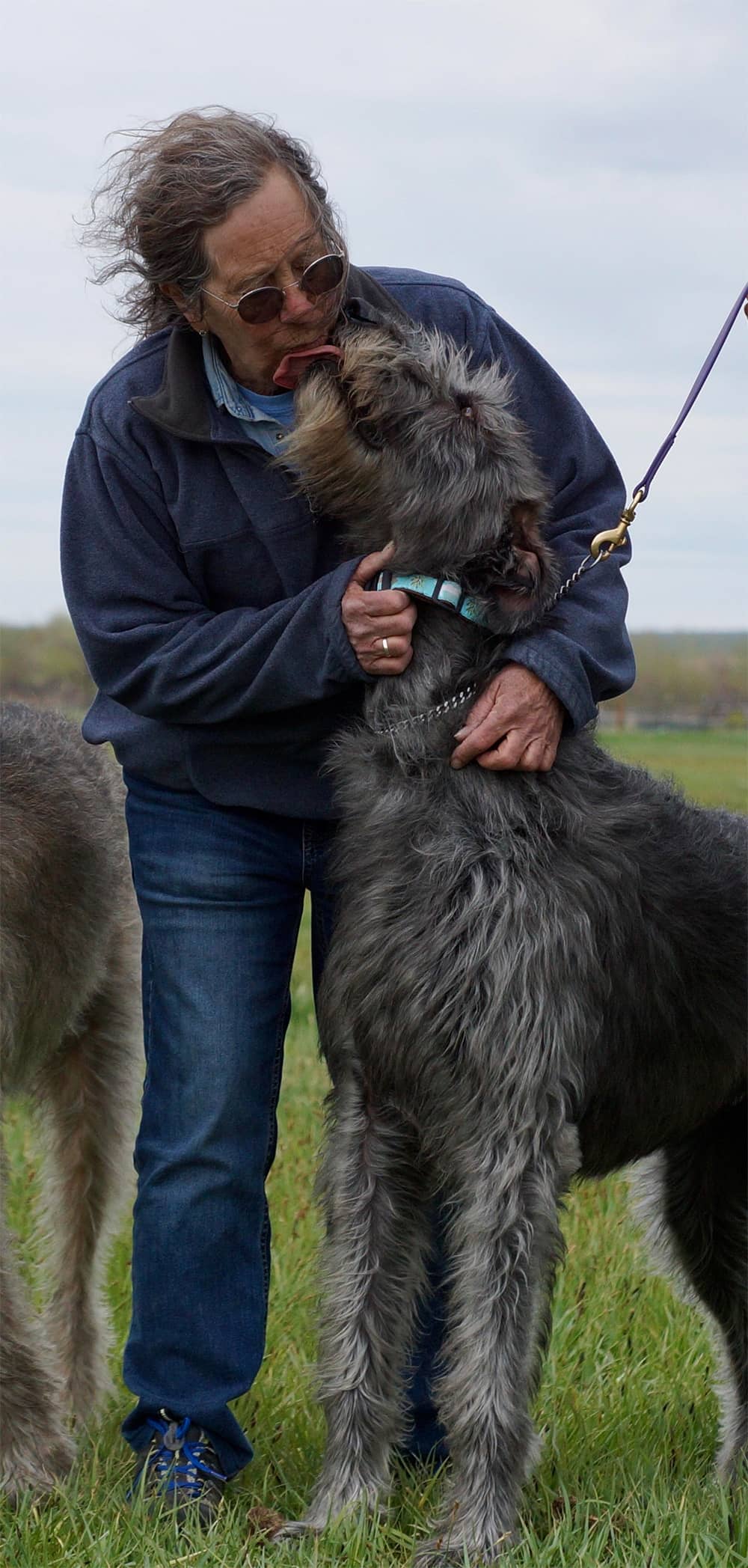 Jill Bryson with hound Woopie